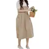 Estilo coreano transfronterizo talla grande ampliado cuello recto algodón delantal cocina horneado floral arte de uñas ropa de trabajo