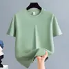 Comercio Exterior 2026 Verano Nueva Camiseta para Hombre, Moderna de Corte Holgado, Cuello Redondo Versátil, Color Sólido, Secado Rápido, Top de Manga Corta para Hombre