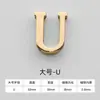 Us4A Perforado 26 Letras Inglesas Accesorios de Ferretería Hecho a Mano DIY Cuero Metal Ferretería Hebilla Bolsa Pared Dezhuzhu