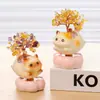 Figura de Gato de la Fortuna de Cristal, Árbol del Dinero de Cristal, Regalo de Oficina para Colegas, Muñeco para Aliviar el Estrés, Nuevo Gatito Creativo