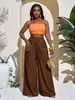 Transfronterizo 2026 Amazon Europeo y Americano Vestido de Cuatro Estaciones Pantalones Largos de Pierna Ancha para Mujer Pantalones de Pierna Ancha de Cintura Alta Casual Personalizados Nuevos