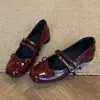 Sapatos Femininos Moda Retrô Coreana com Laço 2026 Novo Estilo Uma Tira Mary Jane Versátil Versão Coreana Sapatilhas