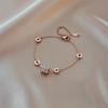 Pulsera de Cintura Pequeña para Mujer, Acero de Titanio, No se Desvanece, Pulsera de Números Romanos, Joyería de Pulsera, Diseño Simple, Sentido Nicho y de Alta Gama