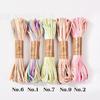 Cuerda de Algodón de Color Degradado de 2 mm 10 m Hilo para Juguete Cultural DIY Cuerda Trenzada Macramé Colgante para Teléfono Móvil Tejido