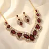 Zi Yu Europeu e Americano Exagerado Retro Conjunto de Joias de Noiva Colar Brincos Temperamento Versátil Vestido de Casamento Vestido de Festa Strass