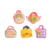 Mini Bolsa Pequena Fofa de Resina Peças de Acessórios DIY Cola de Creme Desenho Animado 3D Grampo de Cabelo Fivela de Sapato Pingente Decoração