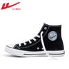 Sapatos Masculinos de Puxar Genuínos Novos Tênis de Cano Alto Lona Primavera & Outono Sapatos Femininos Sapatos Brancos Sapatos de Estudante Tênis Casuais 473