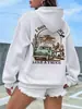 Sudadera con capucha casual de calle Hip-Hop para mujer Harajuku S-XXL Sudadera Moda Cuello redondo Con capucha multifuncional Otoño Cálida