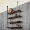 Estante de Pared para Restaurante Retro Americano Tubo de Aire Industrial Colgador de Pared Pared de Fondo de Bar Estante para Almacenamiento de Vino