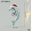 Decoraciones Navideñas Adornos para Árbol de Navidad Azules Animales de Dibujos Animados Ángeles Colgantes Decorativos Pequeños