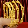 Oriente Médio Dubai pulseira de liga de cobre transfronteiriça venda quente pulseiras de areia dourada para mulheres fábrica de origem em estoque lote