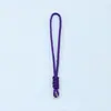 Lanyard hecho a mano con nudo plano para mango, con pequeño anillo metálico dorado, colgante para coche de regalo, accesorio hecho a mano para bolsita
