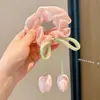 Nuevo Modelo 2025 Estilo Yuxu Xin Scrunchie de Tulipa para Mujeres para Atar el Cabello, Elegante Accesorio para Cola de Caballo