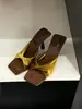 Pantuflas Retro Francesas de Gamuza con Punta Cuadrada y Tacón de Aguja Abiertas para Verano, Sandalias Versátiles de Tacón Alto para Mujer