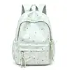 Mochila linda estilo coreano de dibujos animados con estrellas para estudiantes de secundaria femeninas, alto valor estético, ligera, simple, bolsa de hombro doble de gran capacidad