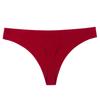 Tanga de Tiro Bajo Color Sólido Ropa Interior para Mujer Suministro Transfronterizo Costilla Sin Costuras Entrepierna de Algodón Puro Moderno y Sexy