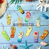 Adornos de Árbol de Verano, Decoraciones de Playa, Colgantes de Chanclas, Decoraciones de Chanclas, Chanclas de Playa Estilo Granja, Madera de Verano