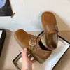 Sapatos femininos estilo Birkenstock retrô, nova coleção outono 2026, mocassins slip-on versáteis de sola macia com fecho de fivela, sapatos femininos da moda