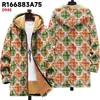 Chaqueta de Nuevo Estilo Transfronteriza con Elementos de Patrón Multicolor, Cárdigan con Capucha y Cierre de Cremallera al 70%, Abrigo de Algodón Polar Espeso de Invierno con Forro Amarillo