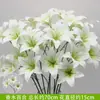 Flores Artificiales para Boda, Lirios Grandes 3D de Alta Gama, Flores Falsas de Plástico, Flores de Pegamento PU, Adornos de Orquídea Phalaenopsis, Decoración de Salón de Bodas