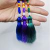 Lanyard de bobinado de color contrastante de 25 CM de largo borla de seda de hielo oreja colgante estilo chino traje antiguo Hanfu borla de marcapáginas venta al por mayor