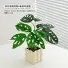 Plantas Verdes, Plantas Pequeñas en Maceta, Tipo Árbol de la Fortuna para Escritorios de Oficina Interiores, Mesas de Café de Sala de Estar, Flores Artificiales y Arreglos Florales