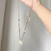 Pendente Muyu ZenOne Um Reino Zen Novo Estilo Chinês Retrô Étnico Longo Estrela Folha Colar de Camada Dupla