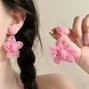 Brincos de Flores Fofos Novos de Verão, Estilo de Férias, Brincos Modernos e Versáteis, Luxo Leve, Brincos Dopamina de Alta Qualidade para Mulheres