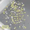 Nuevas Joyas Doradas Amarillas para Uñas, Circonitas Brillantes de Fondo Plano Mini Ojo de Caballo Gota de Agua Estrella de Cinco Puntas Accesorios para Uñas