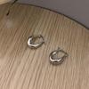 Plata de ley 925 al por mayor Pendientes europeos y americanos de gota de agua ovalados Personalidad exagerada Estilo de Hong Kong Hip hop Pendientes de celebridad de internet Explosiones de moda