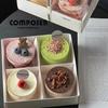 Caja de embalaje para pastel de mousse rojo de Internet, caja de embalaje para cuatro o seis palacios, caja de embalaje para hornear tiramisú, caja transparente para llevar