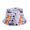 Sombrero de Pescador Estampado para Niños de Comercio Exterior Primavera y Otoño Cuatro Estaciones Delgado Dibujos Animados Protector Solar Sombrero Cubeta para Niños y Niñas