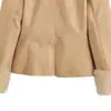Fabricantes Mayoristas de Ropa para Mujer Transfronterizos Moda Popular Estilo Francés Retro Blazer de Ante con Cuello de Piel Desmontable