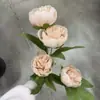 Ramo de Flores Artificiales de Peonía para Decoración de Escenas, Flores de Boda Realistas de Alta Gama, Flores Falsas de Peonía, Flores Artificiales