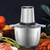 Procesador de Alimentos Doméstico Transfronterizo 2L Eléctrico Batidora de Doble Hoja, Metal, Fácil de Limpiar, Picadora de Carne de Doble Velocidad