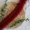 Tira de lana de imitación de pluma de pavo para puños de ropa de actuación, tira de relleno para accesorios de pijama, decoración DIY, tira de lana de color imitación avestruz