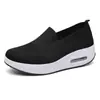 Zapatos Casuales Deportivos para Mujer 2026 Primavera Flyknit con Suela Gruesa y Amortiguación de Aire, Malla Transpirable Slip-On