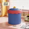 Papelera de escritorio con tapa, alto valor estético, para uso doméstico, habitación infantil, nueva y linda mini papelera pequeña para mostrador de oficina