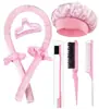 Ferramentas de Cabeleireiro Pente para Mechas Conjunto de Três Peças Pente Redondo para Modelar Escova de Sobrancelha Fashionável Pente de Cabelo de Nylon Resistente ao Desgaste e Durável