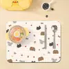 Jogos americanos infantis de couro à prova d'água com desenho animado, antiderrapantes, fáceis de limpar, protetor de mesa, isolante térmico, multifuncionais, desenho animado antiderrapante