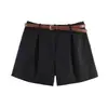 PB&ZA venta al por mayor shorts casuales de verano para mujer, holgados, cómodos, con cinturón 29498 47472