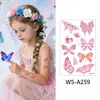 Al por Mayor Spot Nuevas Pegatinas de Tatuaje de Mariposa Impermeables y a Prueba de Sudor Lindas para Niños Acuarela Dibujos Animados Coloridas Flores Pegatinas Temporales
