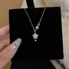 Collar de Meteoro con Diamantes Brillantes, Diseño de Nicho, Gama Alta, Lujo Ligero, Exquisito, Versátil, Elegante Cadena para Clavícula para Mujeres