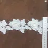 Encaje 3D hecho a mano con código de barras, soluble en agua, encaje de seda de leche, encaje estéreo, bricolaje, accesorios de encaje bordado hueco de tres capas
