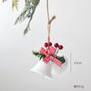 Atacado Natal Ferro Sino Pingente Arco Pinha Vermelho Cone Sinos Árvore de Natal Decorações DIY
