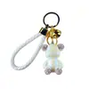 Chaveiro de Urso Personalizado Cravejado com Diamantes, Pingente de Urso Violento Fashion, Chaveiro de Urso Colorido Galvanizado, Ornamento Criativo