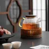 Aquecedor de Chá Estilo Japonês, Aquecedor de Chá em Liga de Alumínio, Bule de Chá com Flor, Aquecedor de Chá com Vela, Fogareiro de Aquecimento, Aquecedor para Hotel Restaurante