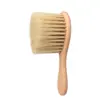 Cepillo Barredor de Pelo Suelto Cabello Suave Fibra Especial para Salón de Belleza Barrido de Cuello Mango de Madera Haya Cepillo Barredor para Cortar el Pelo