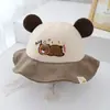 Nuevo Gorro de Lavabo para Bebé Estilo Coreano Lindo Oso Sombrero de Sol para Niños y Niñas Transpirable a Prueba de Viento para Exteriores Sombrero de Pescador para Bebé