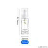 Botella de Spray Redonda Recta de Hombro Plano de Vidrio Transparente de 50 ml Botella Vacía Cosmética de Tipo Prensa para Tónico y Esencia de 80 ml